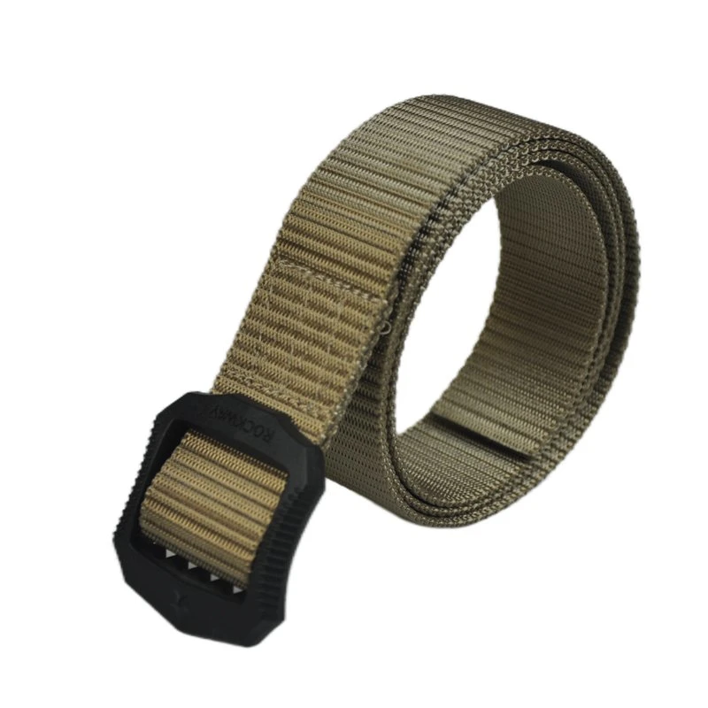 Tactical Outdoor Belt Imitation Nylon Army Style 1.5 Inch Green Outdoor Sports Nylon Webbing Belt